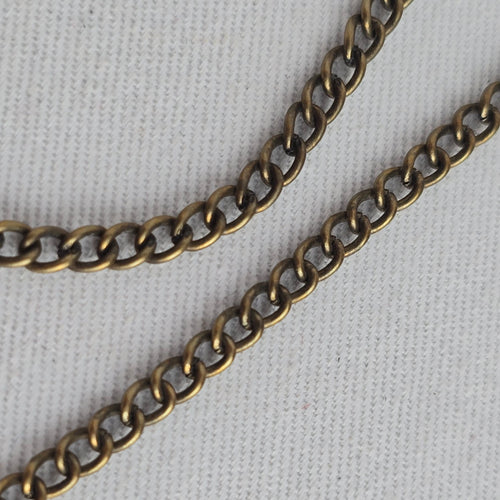 Vintage Gold Tone Buddha Pendant Necklace Antique Brass Chain