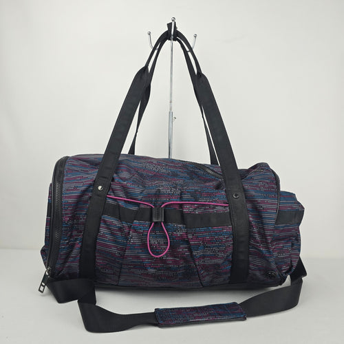 Lululemon SeaWheeze 2016 Run Ways Duffel Bag ASCII Regal Plum Tofino Teal