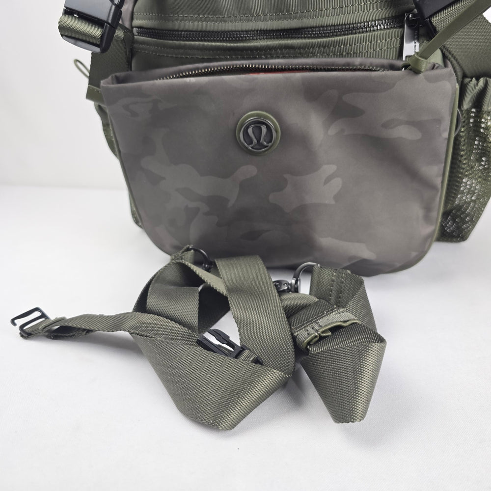 Lululemon Travelling Yogini Rucksack Savasana Camo Fatigue Green Backpack