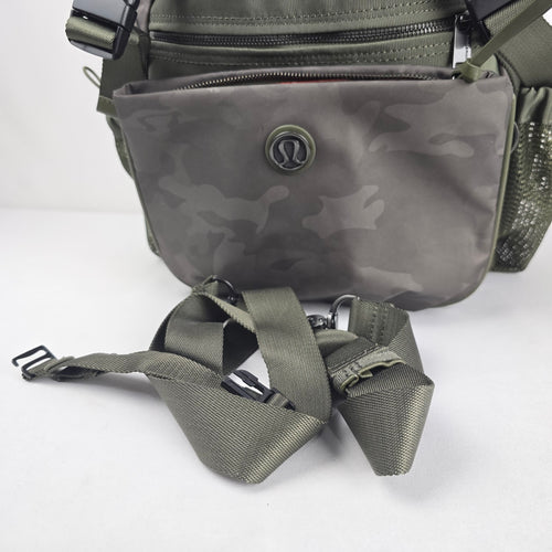 Lululemon Travelling Yogini Rucksack Savasana Camo Fatigue Green Backpack
