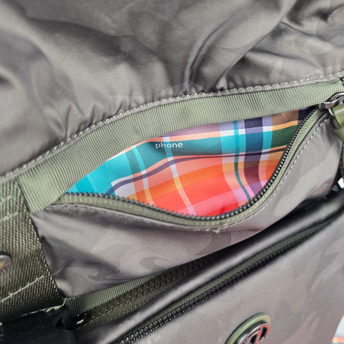 Lululemon Travelling Yogini Rucksack Savasana Camo Fatigue Green Backpack