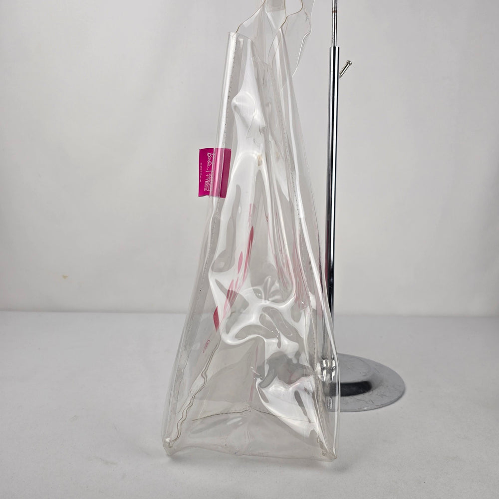 Barbie x Smash + Tess Clear Vinyl Tote Bag Pink Logo 2023 Mattel