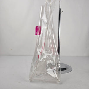 Barbie x Smash + Tess Clear Vinyl Tote Bag Pink Logo 2023 Mattel