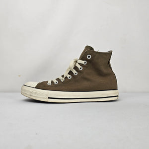 Converse All Star Chuck Taylor Brown Plaid High Top Sneakers Size 9