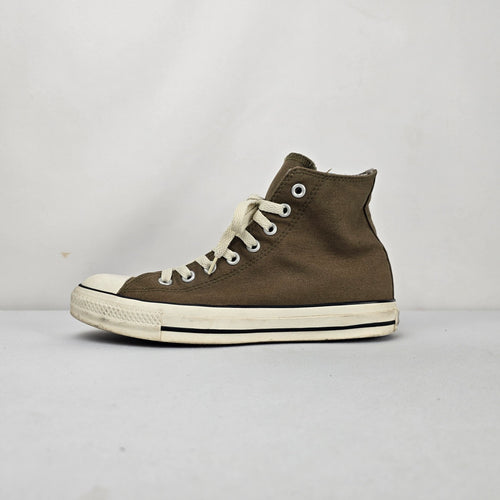 Converse All Star Chuck Taylor Brown Plaid High Top Sneakers Size 9