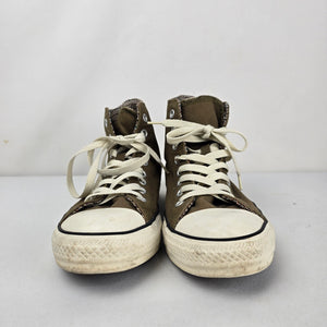 Converse All Star Chuck Taylor Brown Plaid High Top Sneakers Size 9
