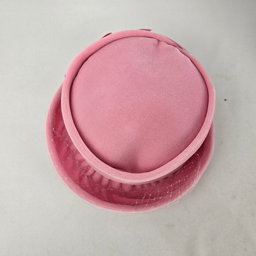 Vintage 60s Fashion Original Toronto Pink Velvet Cloche Hat with Veil