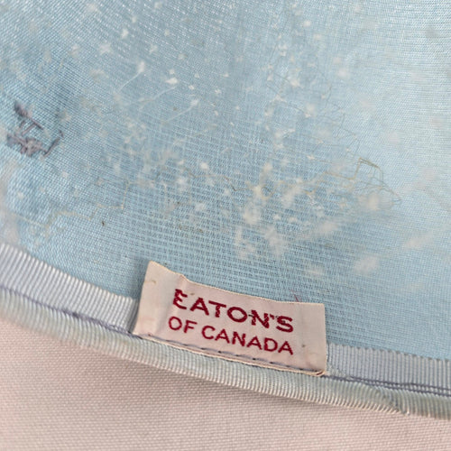Vintage Eaton’s of Canada Powder Blue Cocktail Half Hat with Birdcage Veil & Bow