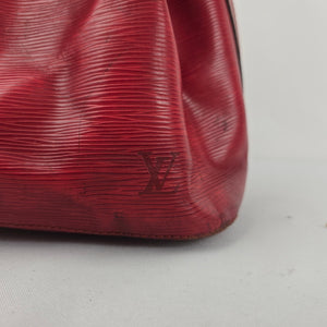 Louis Vuitton Vintage Red Epi Leather Noé Drawstring Shoulder Bucket Bag
