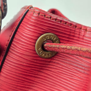 Louis Vuitton Vintage Red Epi Leather Noé Drawstring Shoulder Bucket Bag