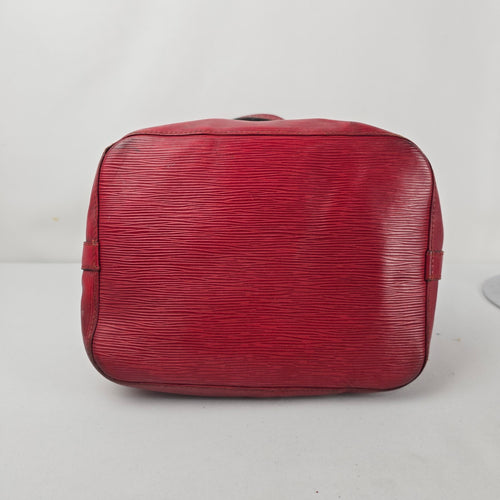 Louis Vuitton Vintage Red Epi Leather Noé Drawstring Shoulder Bucket Bag
