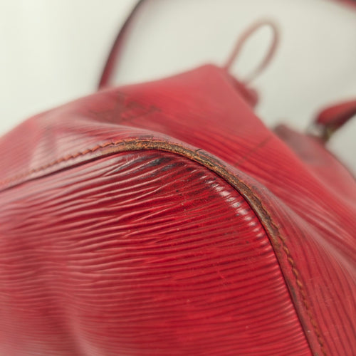 Louis Vuitton Vintage Red Epi Leather Noé Drawstring Shoulder Bucket Bag