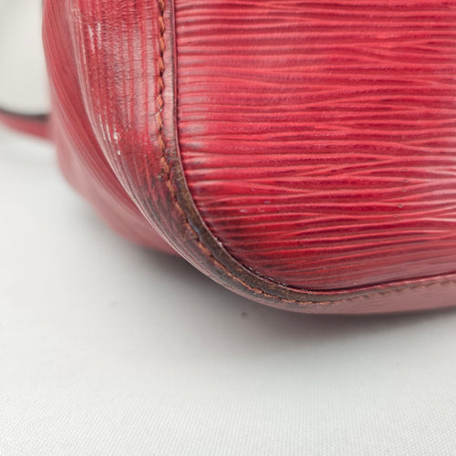 Louis Vuitton Vintage Red Epi Leather Noé Drawstring Shoulder Bucket Bag