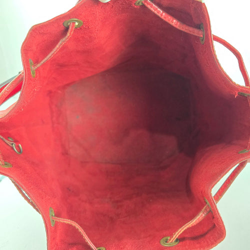 Louis Vuitton Vintage Red Epi Leather Noé Drawstring Shoulder Bucket Bag
