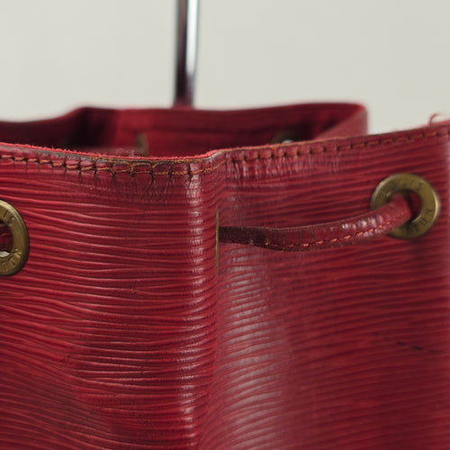 Louis Vuitton Vintage Red Epi Leather Noé Drawstring Shoulder Bucket Bag