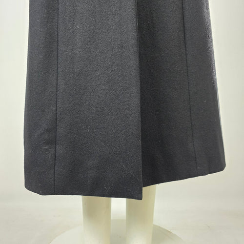 Le Château Black Wool Blend Long Fitted Coat Size XS