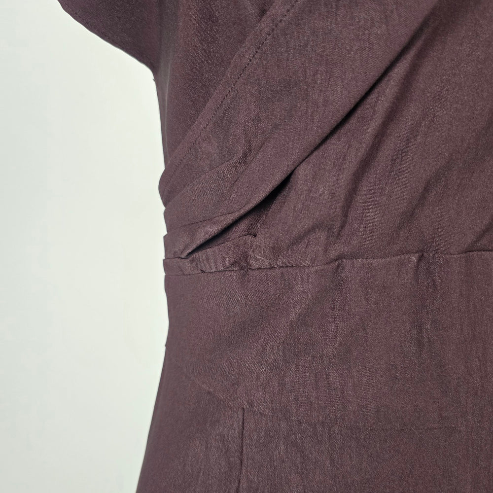 Stop Staring! Plum Purple Vintage-Inspired Wiggle Midi Dress - Size M/L