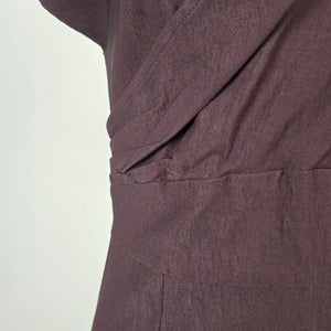 Stop Staring! Plum Purple Vintage-Inspired Wiggle Midi Dress - Size M/L