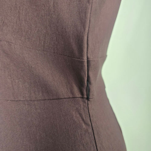 Stop Staring! Plum Purple Vintage-Inspired Wiggle Midi Dress - Size M/L