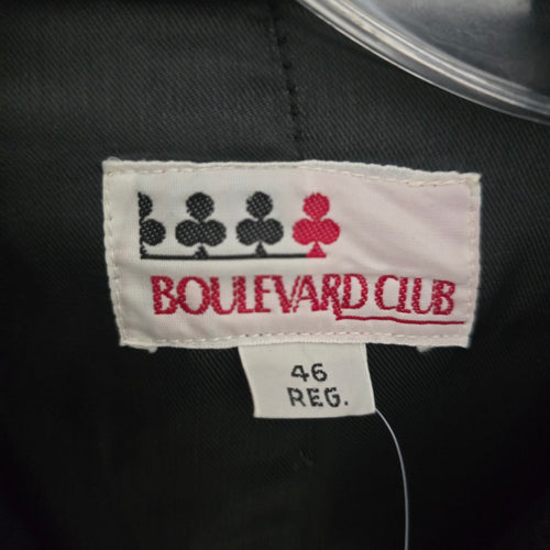 Boulevard Club Navy Wool Cashmere Boyfriend Fit Long Overcoat Size 16