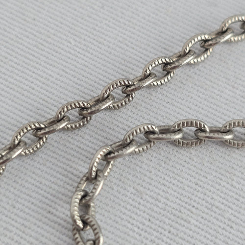 Vintage Silver Tone Filigree Pendant Necklace Red Bead Dangles