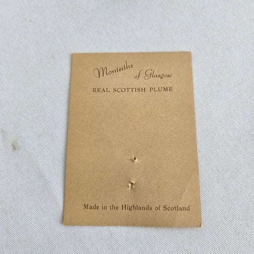 Vintage Monteiths of Glasgow Real Scottish Plume Stag Brooch Pin