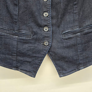 Studio by Torrid Denim Vest Plus Dark Wash Button Front Stretch - Size 2X