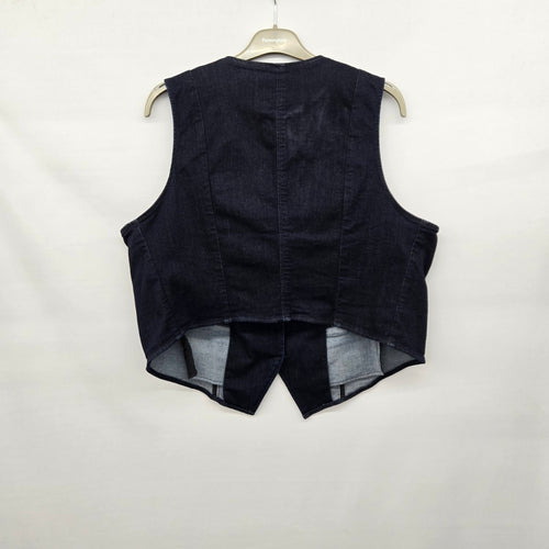 Studio by Torrid Denim Vest Plus Dark Wash Button Front Stretch - Size 2X