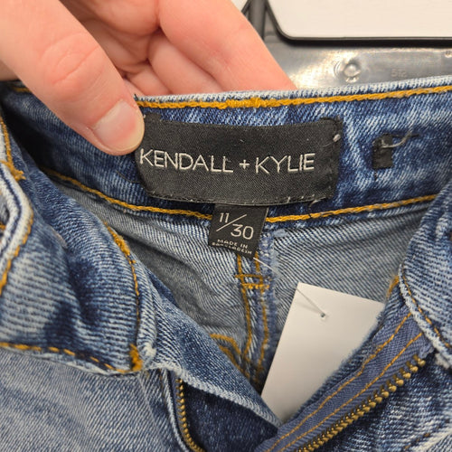 Vintage Kendall + Kylie Distressed Blue Denim Jeans Size 11/30