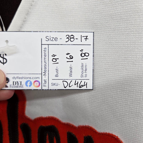 Cowboys Cheerleading Uniform Top Brown Orange White Retro Size 8