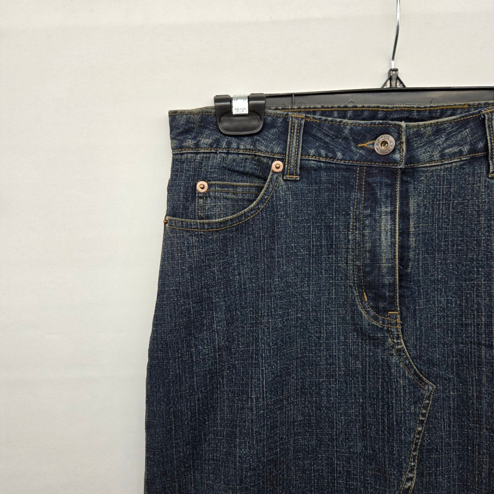 Le Château Junior Girl Denim Maxi Dark Wash Button Detail Y2K -Skirt Size M