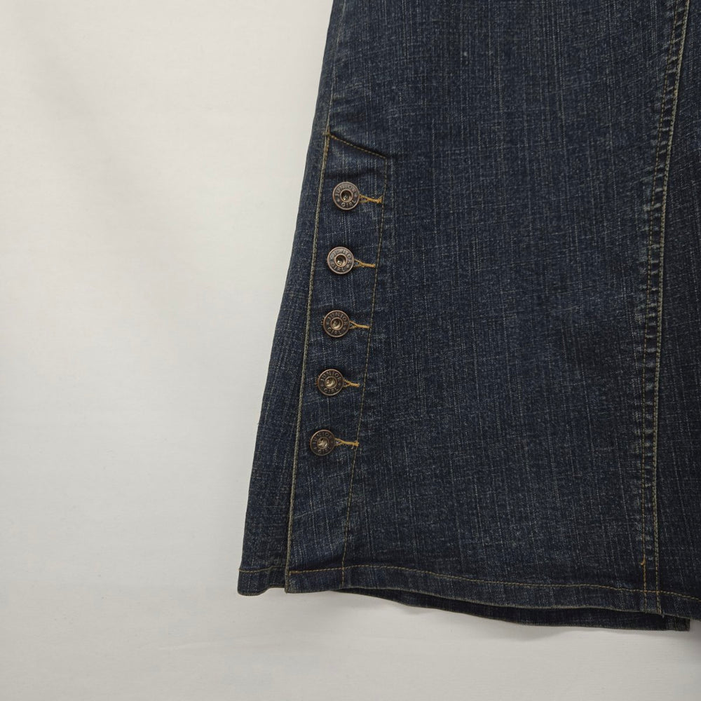 Le Château Junior Girl Denim Maxi Dark Wash Button Detail Y2K -Skirt Size M