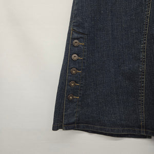 Le Château Junior Girl Denim Maxi Dark Wash Button Detail Y2K -Skirt Size M