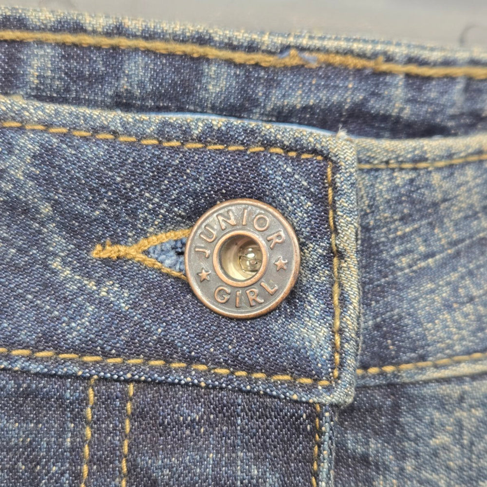 Le Château Junior Girl Denim Maxi Dark Wash Button Detail Y2K -Skirt Size M