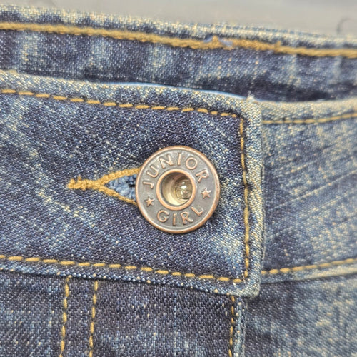 Le Château Junior Girl Denim Maxi Dark Wash Button Detail Y2K -Skirt Size M