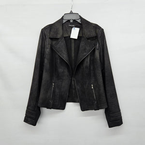 Charlie B Black Faux Suede Moto Jacket - Size L