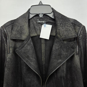 Charlie B Black Faux Suede Moto Jacket - Size L