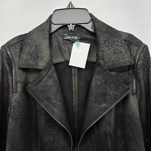 Charlie B Black Faux Suede Moto Jacket - Size L