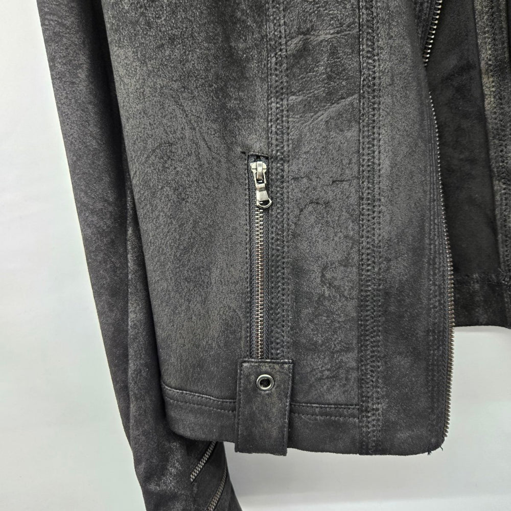 Charlie B Black Faux Suede Moto Jacket - Size L