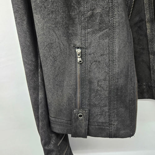 Charlie B Black Faux Suede Moto Jacket - Size L