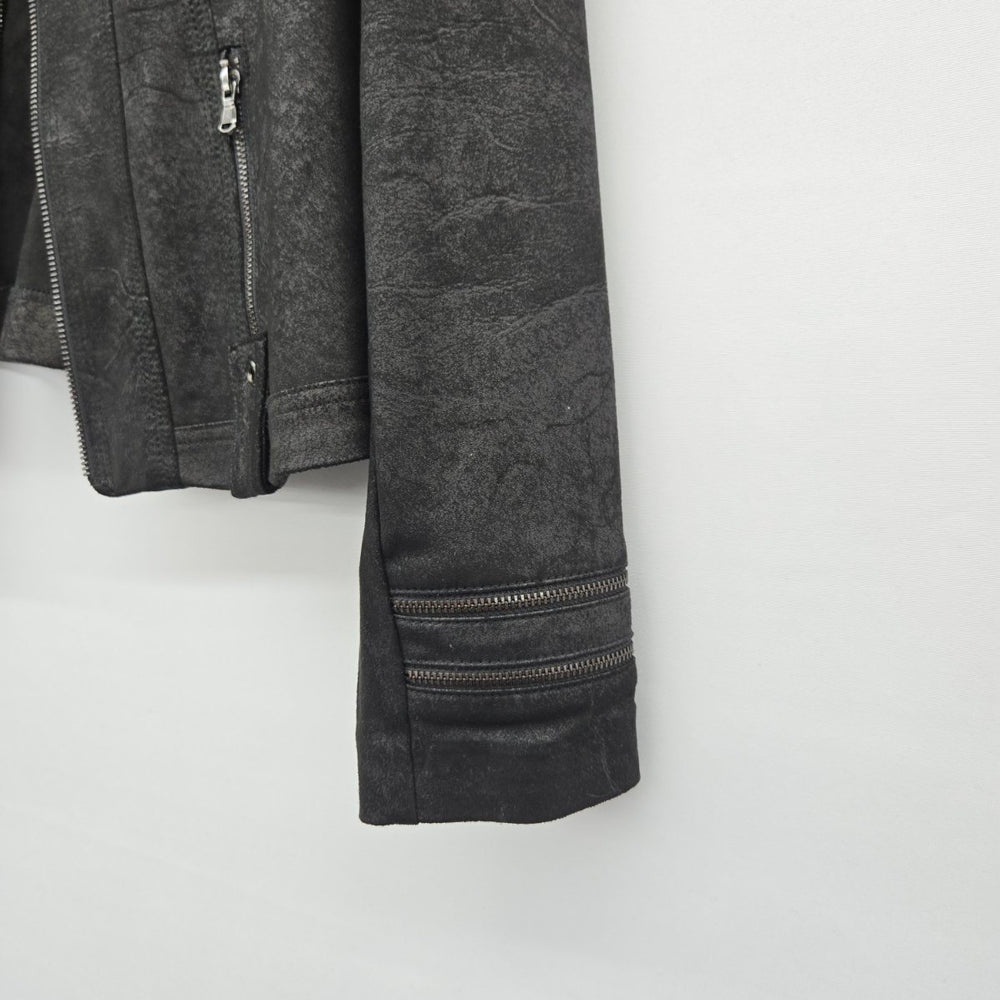 Charlie B Black Faux Suede Moto Jacket - Size L