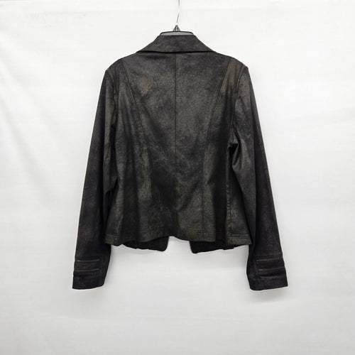Charlie B Black Faux Suede Moto Jacket - Size L