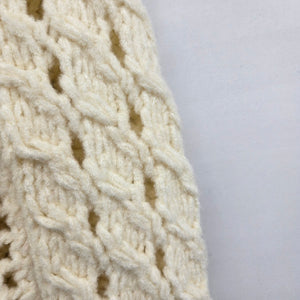Cynthia Rowley ivory Chunky Cable Knit Openwork Cardigan Sweater -  Size S
