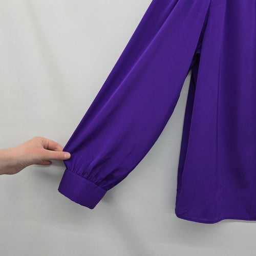 Vintage D'Allaird's Purple Button Front Blouse - Size M