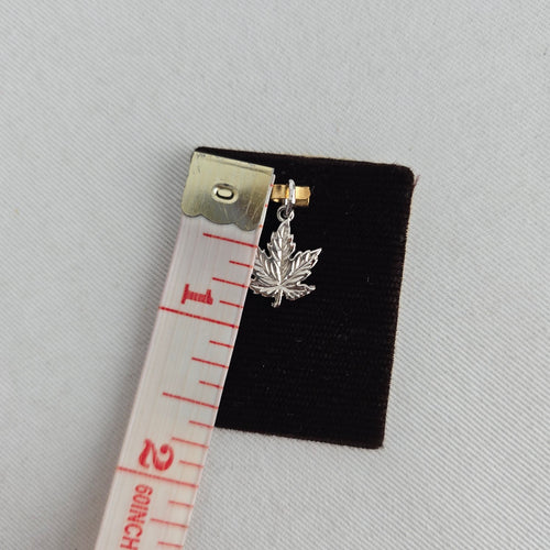 Vintage AT Sterling Silver Maple Leaf Pendant Charm