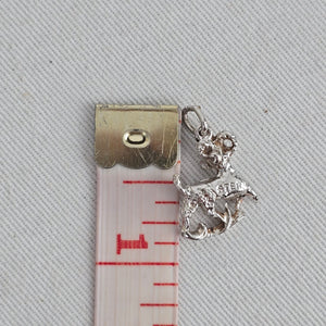Vintage Sterling Silver Ram Goat Bracelet Charm Pendant Aries Zodiac Animal