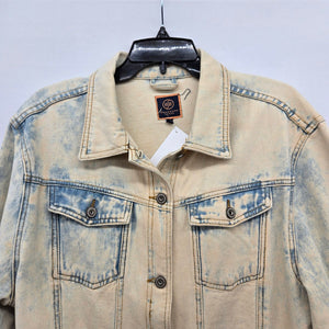 Vintage Boomboom Jeans Light Wash Denim Jacket with Pop Art Graphic Size L