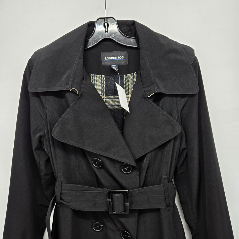 Vintage London Fog Black Trench Coat - Size M