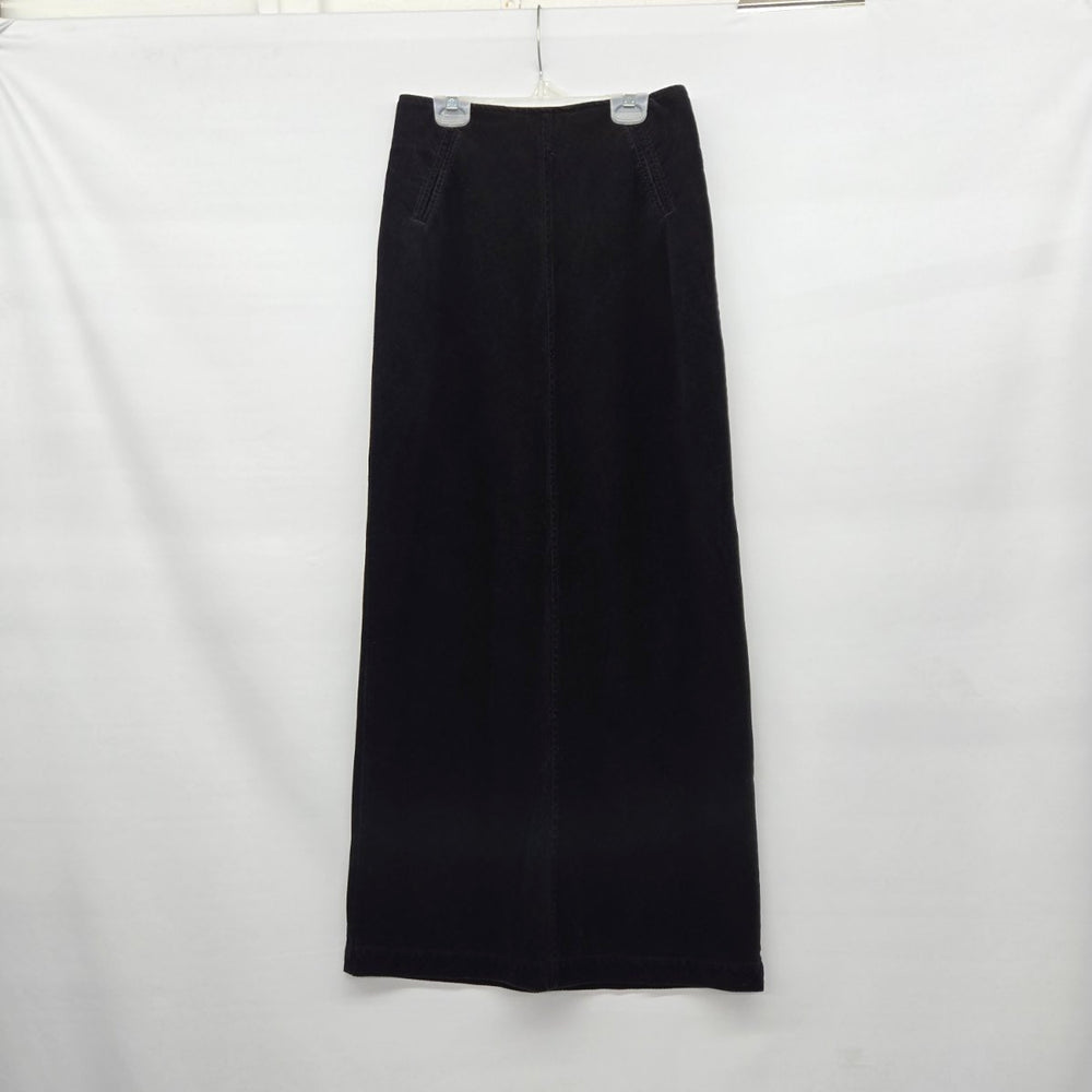 Vintage Smart Set Black Corduroy Maxi Skirt Long A-Line - Size 3