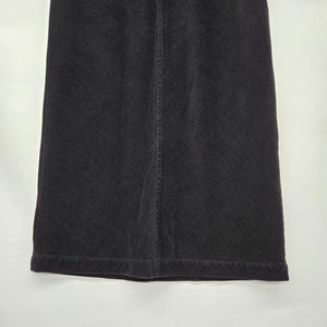 Vintage Smart Set Black Corduroy Maxi Skirt Long A-Line - Size 3